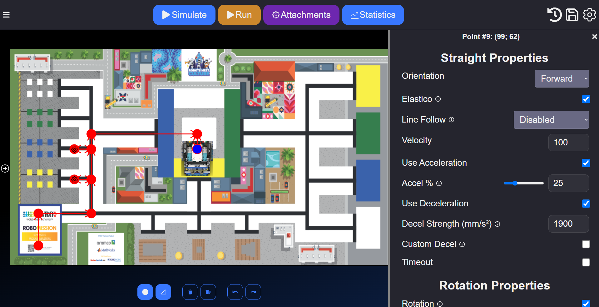 Beluga WRO Visual Editor interface